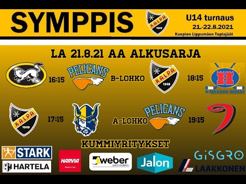 KalPa U14 Symppisturnaus la 21.8 AA alkusarja 16:15 - 19:15
