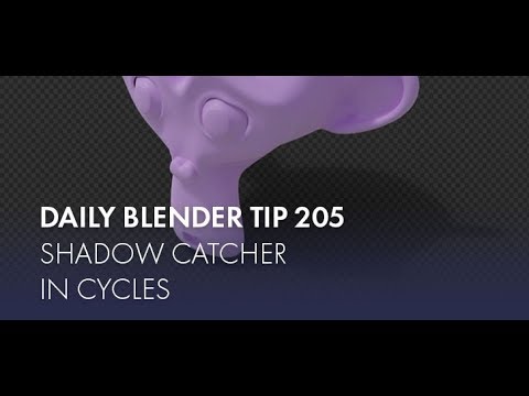 Daily Blender Tip 205 - Shadow Catcher in Cycles