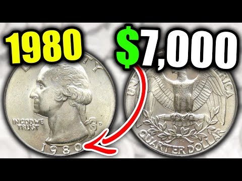 1980 QUARTERS WORTH MONEY - RARE QUARTER COINS TO LOOK FOR IN POCKET CHANGE!!
