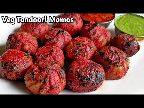 Tandoori Momos recipe (Hindi) | Veg Tandoori Momos recipe | Without Tandoor or Oven | Kitchen Flames