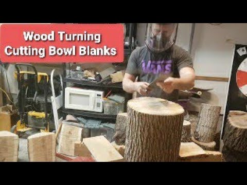 Woodturning beginnings - Cutting up bowl blanks from free wood (Ash and Elm) in YYC