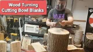 Woodturning beginnings - Cutting up bowl blanks from free wood (Ash and Elm) in YYC