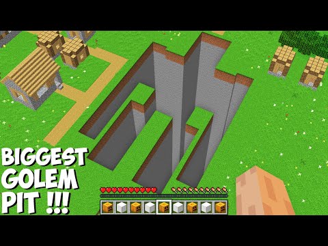 Where DOES THIS BIGGEST GOLEM PIT LEAD in Minecraft ? CURSED GOLEM TUNNEL !