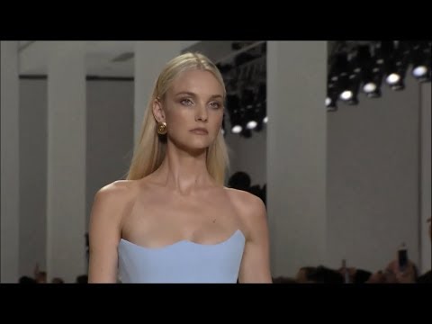 Caroline Trentini walking the Versace Spring Summer 2018 runway