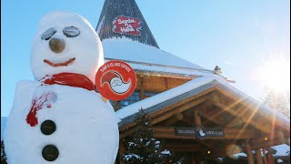 Meet Santa's giant Snowmen in Santa Claus Village 🎅☃️ home of Father Christmas Arctic Circle Lapland