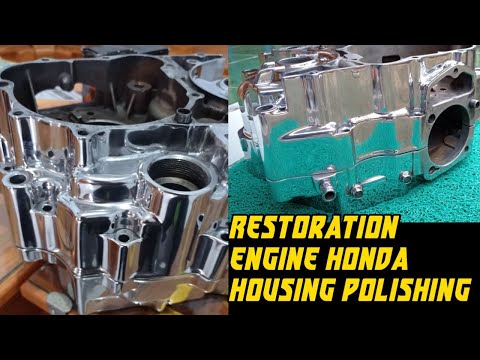 restoration engine honda housing Polishing || polish buffing engine