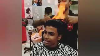 preview picture of video 'Fire cutting haircut 1₹200'