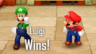 Super Mario Party - Luigi wins by making Mario do absolutely everything