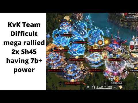 KvK Team Difficult mega rallied 2x sh45 having 7b+ power | KING OF AVALON