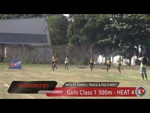 Wolmers' Jonielle Smith wins Girls Class 1 300m HEAT 4 - 2013 Wesley Powell Invitational