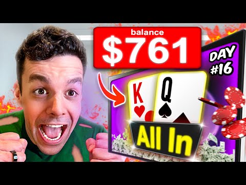 I’m Restarting My Poker Career at $0 - Day 16