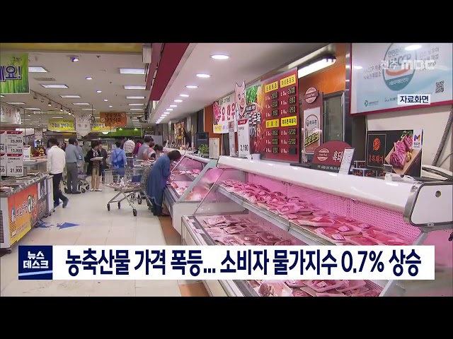 소비자 물가 큰 폭 상승