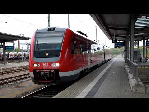 Züge in Glauchau - VT612 und Dampflok vom Bw Glauchau