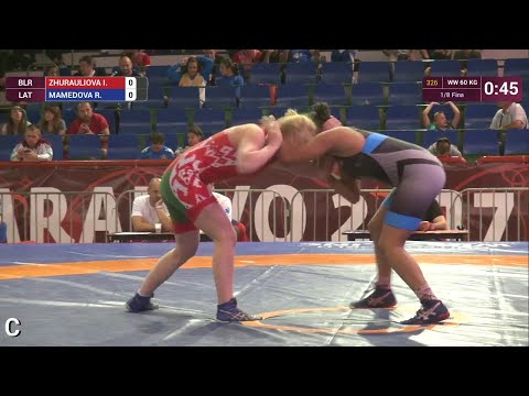 1/8 WW - 60 kg: I. ZHURAULIOVA (BLR) df. R. MAMEDOVA (LAT) by VPO1, 11-4