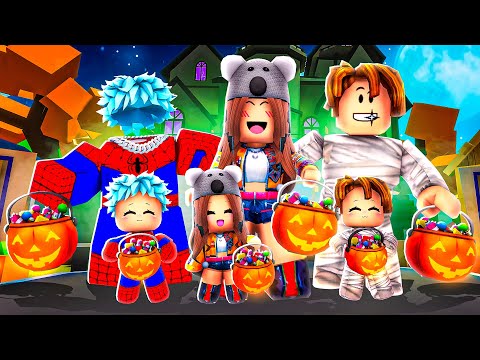 Angel goes TRICK or TREATING with her FAMILY..(Brookhaven)