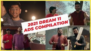 2021 Latest Dream 11 Ipl Ads Compilation  Ft. MS Dhoni, Rohit, Shikhar, Hardik & Shreyas.