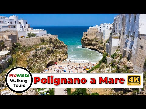 Polignano a Mare, Italy Walking Tour (4K/60fps)