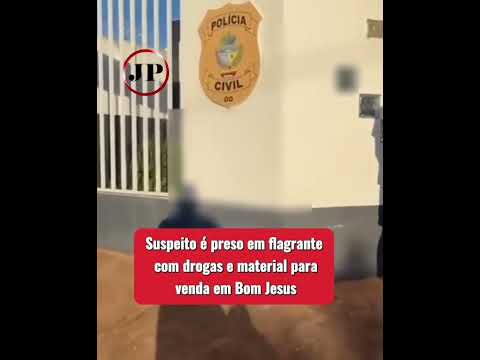 Suspeito é preso com drogas e material para vendas em Bom Jesus de Goiás