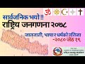 Census of Nepal 2078 BS, ।। जनगणना २०७८ जातजाती, भाषा र धर्मक