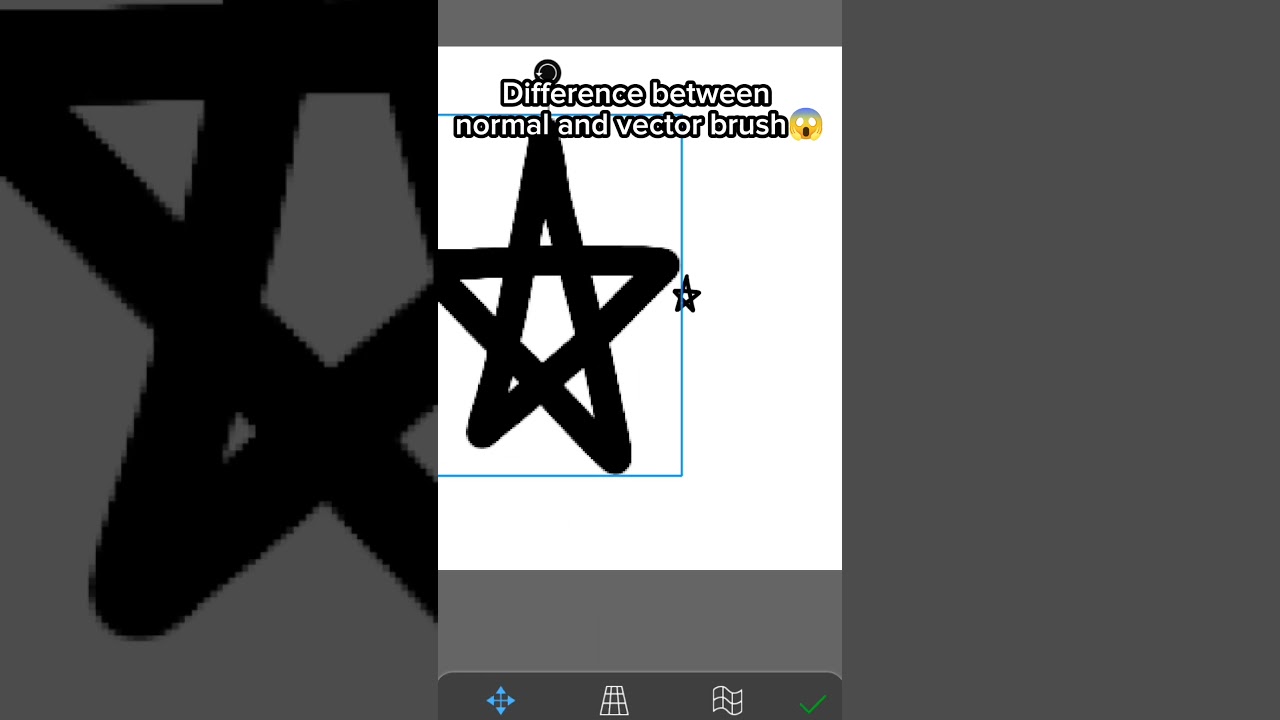 Normal vs vector brush🖌️#shorts #art #digitalart #short #shortsfeed #shortvideo #shortsvideo