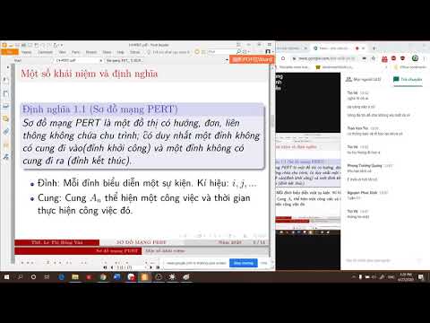 Toán kinh tế - Buổi 9(phần 1): Sơ đồ mạng PERT