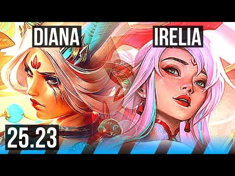DIANA vs IRELIA (MID) | 16/1/5, 7 solo kills, 1100+ games, Legendary | NA Master | 25.23