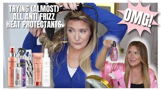 I TRIED 17 ANTI FRIZZ HEAT PROTECTANTS AND THIS HAPPENED... #hairhacks #hairtips