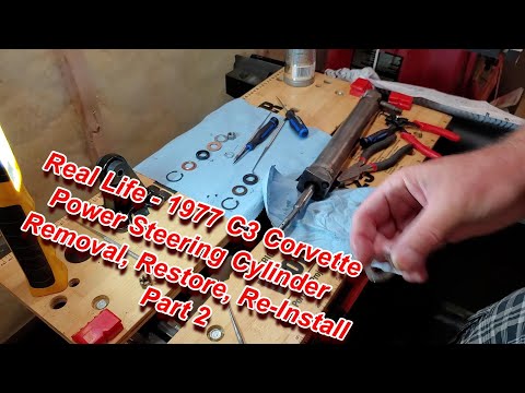 Part 2 & Final of a 1977 C3 Corvette Power Steering Cylinder and Power Steering Cylinder Restoration