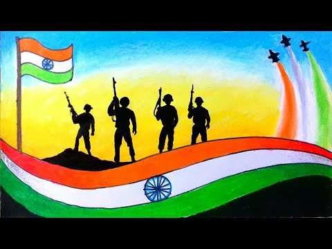 Independence Day drawing Easy Swatantra Diwas drawing ideas for kids
