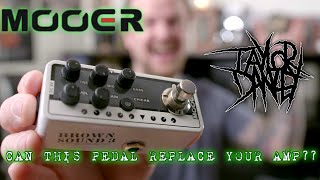 Video thumbnail for Mooer micro preamp 005 Brown Sound demo with a 4 x 12 cabinet. Can a pedal replace a tube amp? by Taylor Danley
