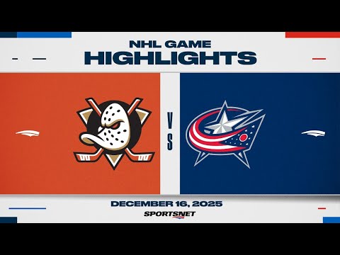 NHL Highlights | Ducks vs. Blue Jackets - December 16, 2025