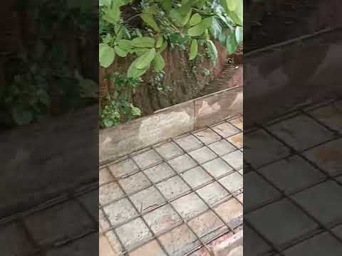 Sunset and steel bars binding complete work tomorrow concrete