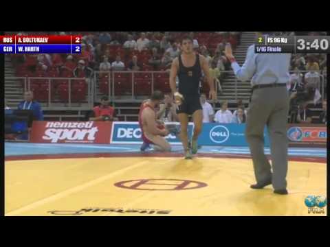2013 WOCS 96kg Freestyle 1/16 Finale William Harth (GER) vs. BOLTUKAEV, Anzor (RUS)