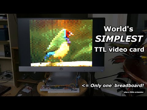 Super-Simple VGA Adapter Sports Low-Res Output with Only Four TTL Chips