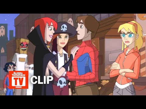 The Spectacular Spider-Man (2008) - Flirting at the Halloween Party Scene (S1E9)