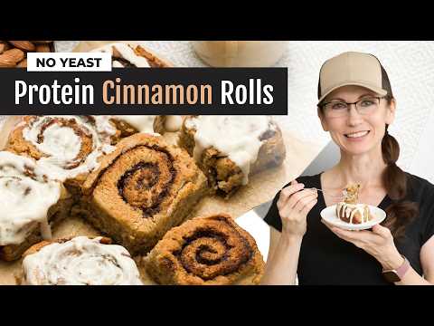EASY Protein Cinnamon Rolls with Greek Yogurt | Almond Flour | Low Sugar