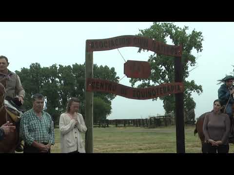 Quedó inaugurado en el predio el cartel que identificará al Centro de Equinoterapia de "Latidos"