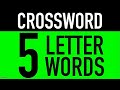 Crossword Puzzles with Answers 1 5 Lett