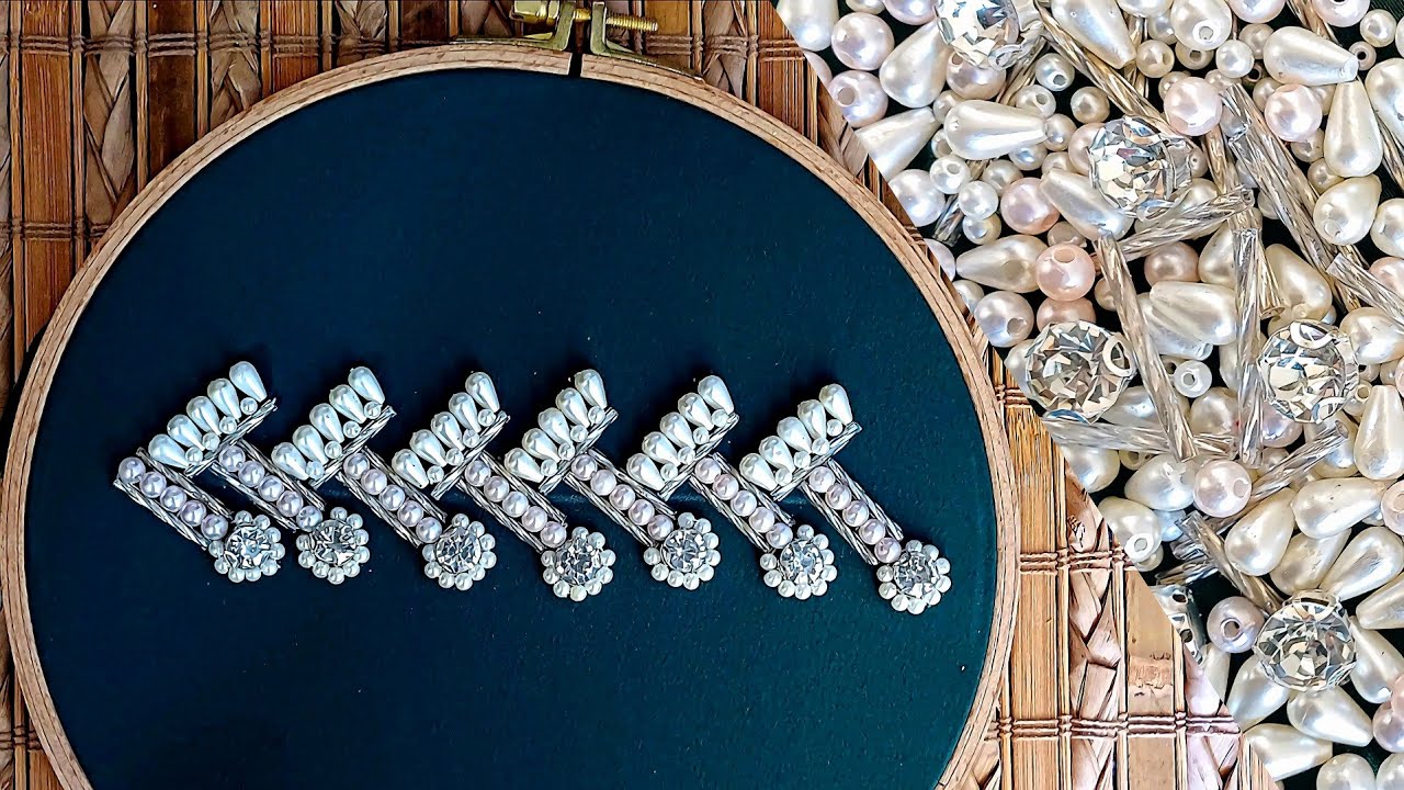 Very beautiful and luxurious border embroidery training#DIY