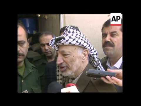 Arafat on suicide bombing, Israeli reax, tanks in Ramallah
