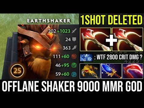 This is How a 9000 MMR Offlaner Earthshaker 7.22g | WTF 1Hit K.O Desolator & 2x Daedalus Crit DotA 2