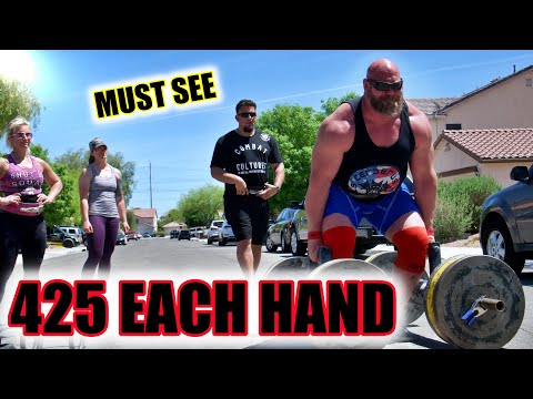 NICK BEST- 850LB FARMERS WALK W/FRANK MIR