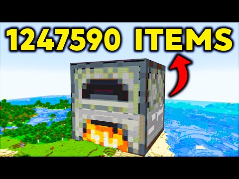 THIS FURNANCE SMELTS 1,247,590 ITEMS in Minecraft Hardcore (Hindi)