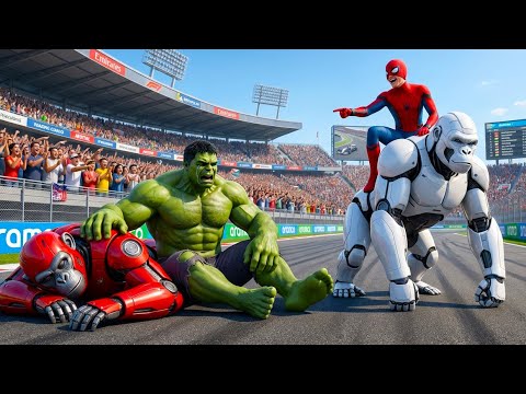 🐒🕷SPIDERMAN Wins The Legendary Chimpanzee Racing Championship - Epic Racing Challange