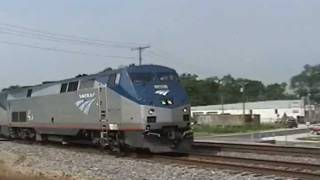 preview picture of video 'Amtrak's Southwest Chief in Gorin, MO 6/10/11 with PV'
