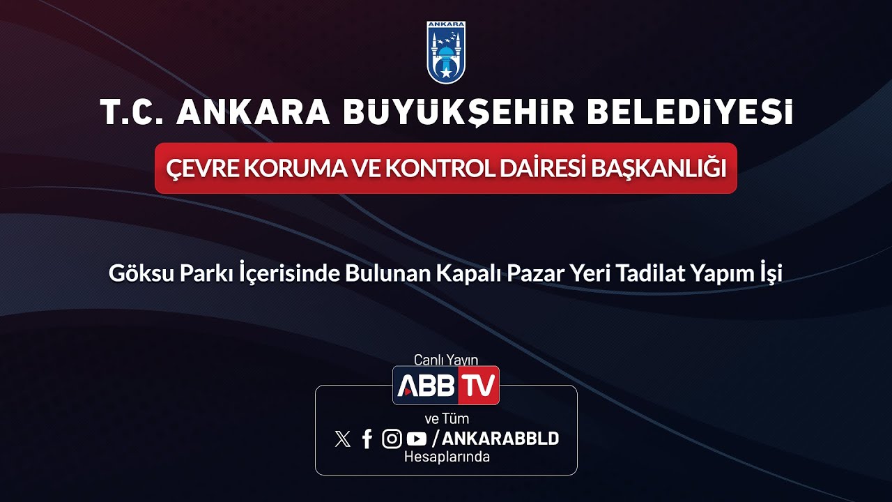 ÇEVRE KORUMA VE KONTROL DAİ BŞK - Göksu Parkı İçerisinde Bulunan Kapalı Pazar Yeri Tadilat Yapım İşi