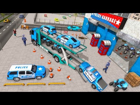US Police ATV Quad Bike Transport Cargo Plane Game - Android GamePlay #5