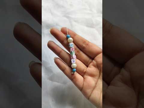 Diy beaded keychain 🩵🧸#shorts #youtubeshorts #diy #beadedkeychains #viral #trending