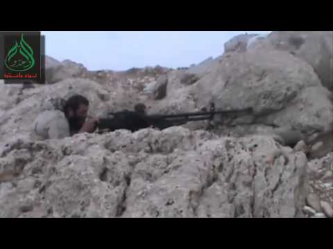 استهداف تحصينات قوات النظام في منطقة صيدنايا في ريف دمشق بواسطة رشاش دوشكا من قبل لواء و أعدوا