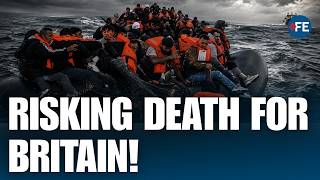 Desperate Rush To Britain!: Shocking Dunkirk Boat Launch On Cam | Migrants Race Into Sea To Reach UK